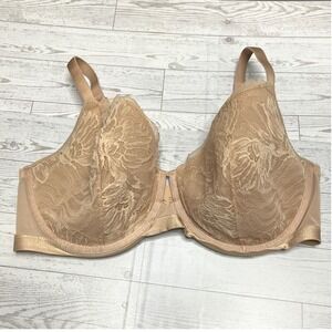Soma 38DDD Lightly Lined Perfect Coverage Full Support Lace Bra Nude